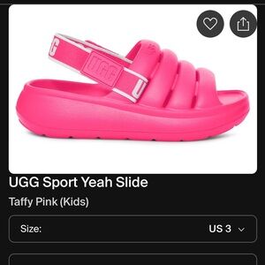 UGG pink sandal size 6 toddler